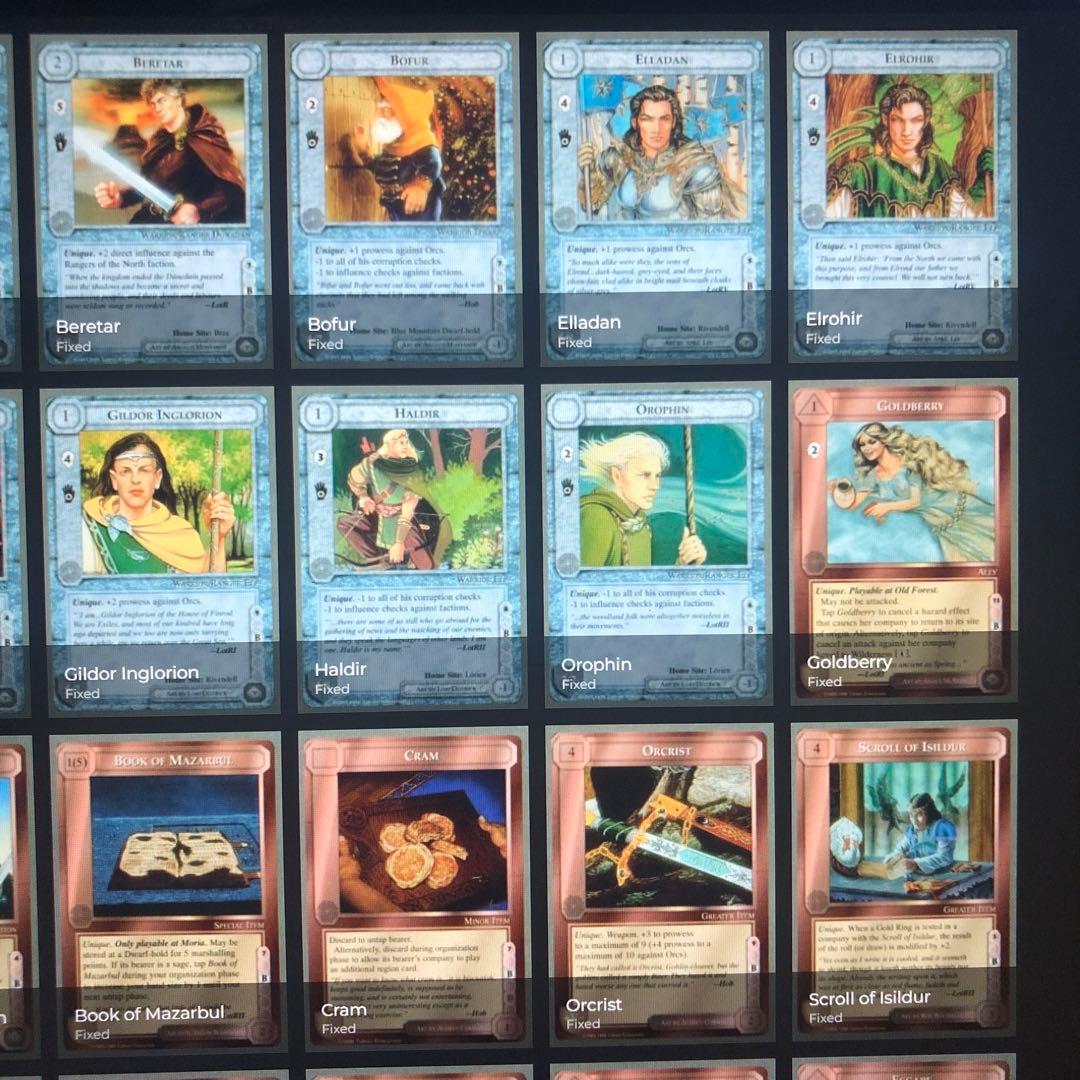 ミドルアース　カード　チャレンジデッキB ccg コンプ　指輪物語　希少