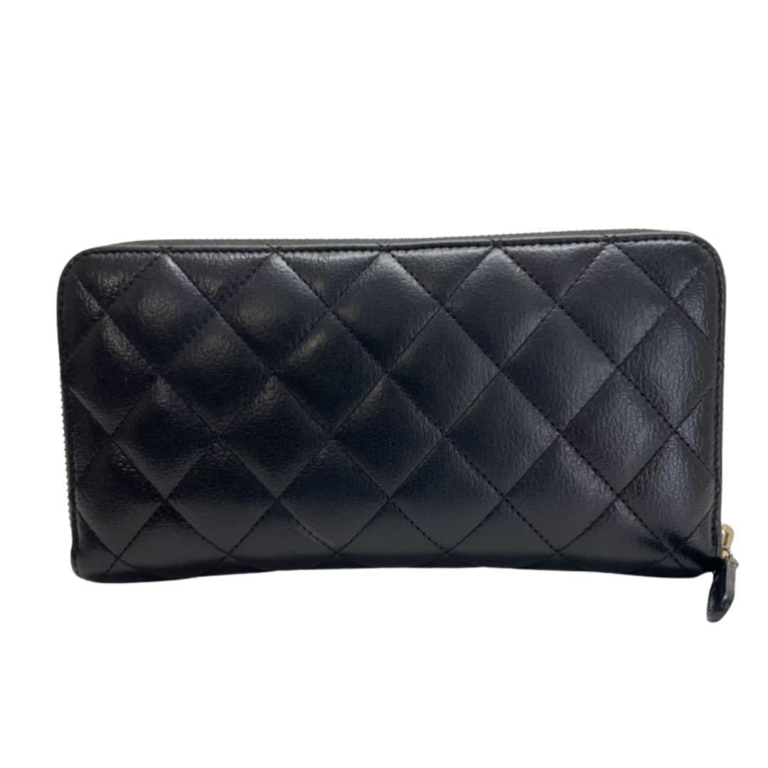 1584 CHANEL シャネル 長財布 マトラッセ カーフ 24番台 ロング