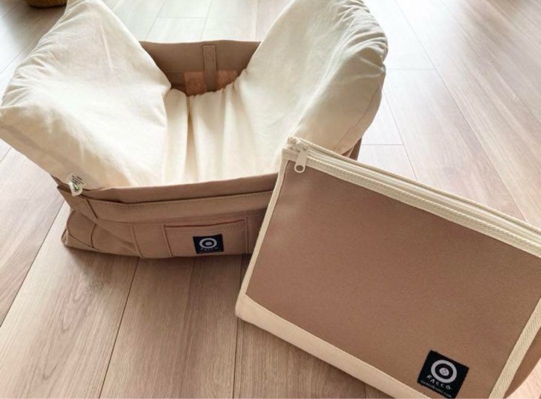 ベビーベッド　RACCO ネドコット　ライトシナモン　おくるみマットレス