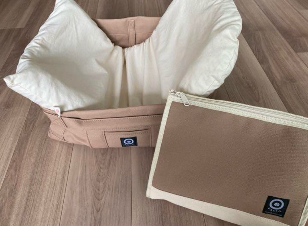 ベビーベッド　RACCO ネドコット　ライトシナモン　おくるみマットレス