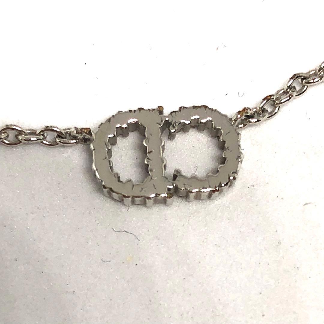 クリスチャンディオール クレール ドゥ リュンヌ ネックレス CDロゴ シルバー