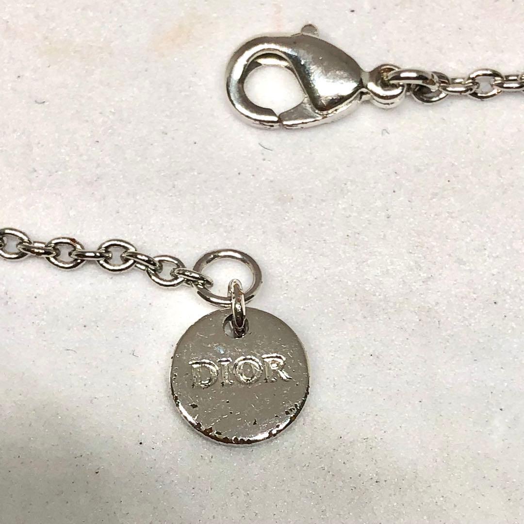 クリスチャンディオール クレール ドゥ リュンヌ ネックレス CDロゴ シルバー