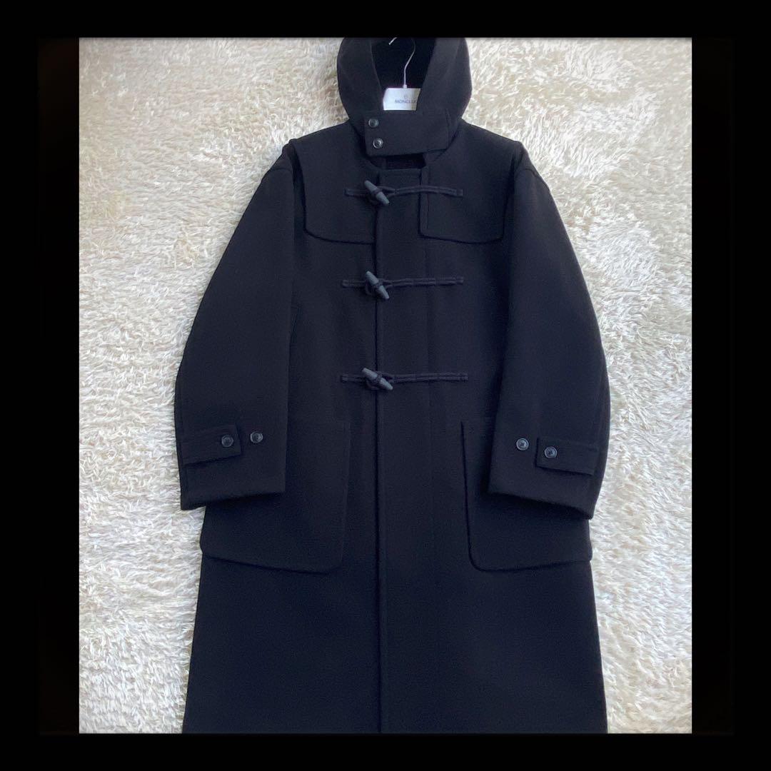 【美品】ユニクロ プラスＪ ウール オーバーサイズ ダッフルコート Ｌ ブラック