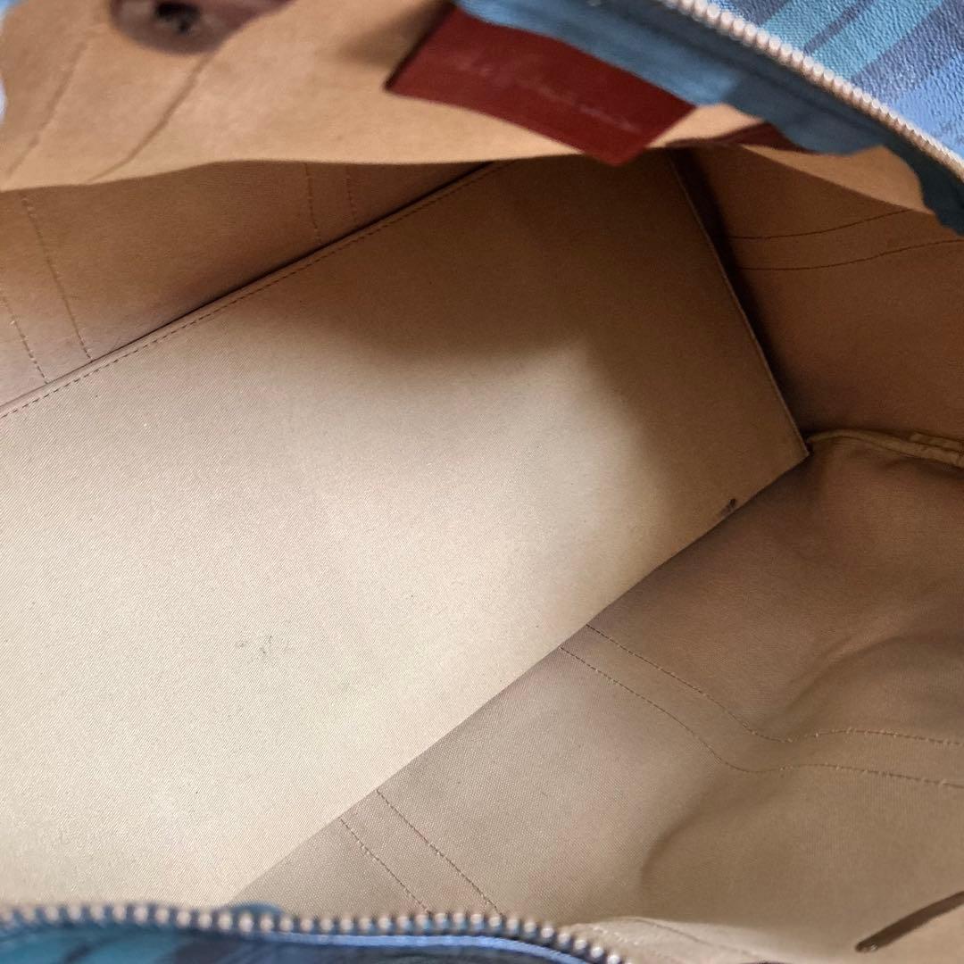 ポロラルフローレン ボストンバッグ 2way グリーンチェック　PVC 大容量