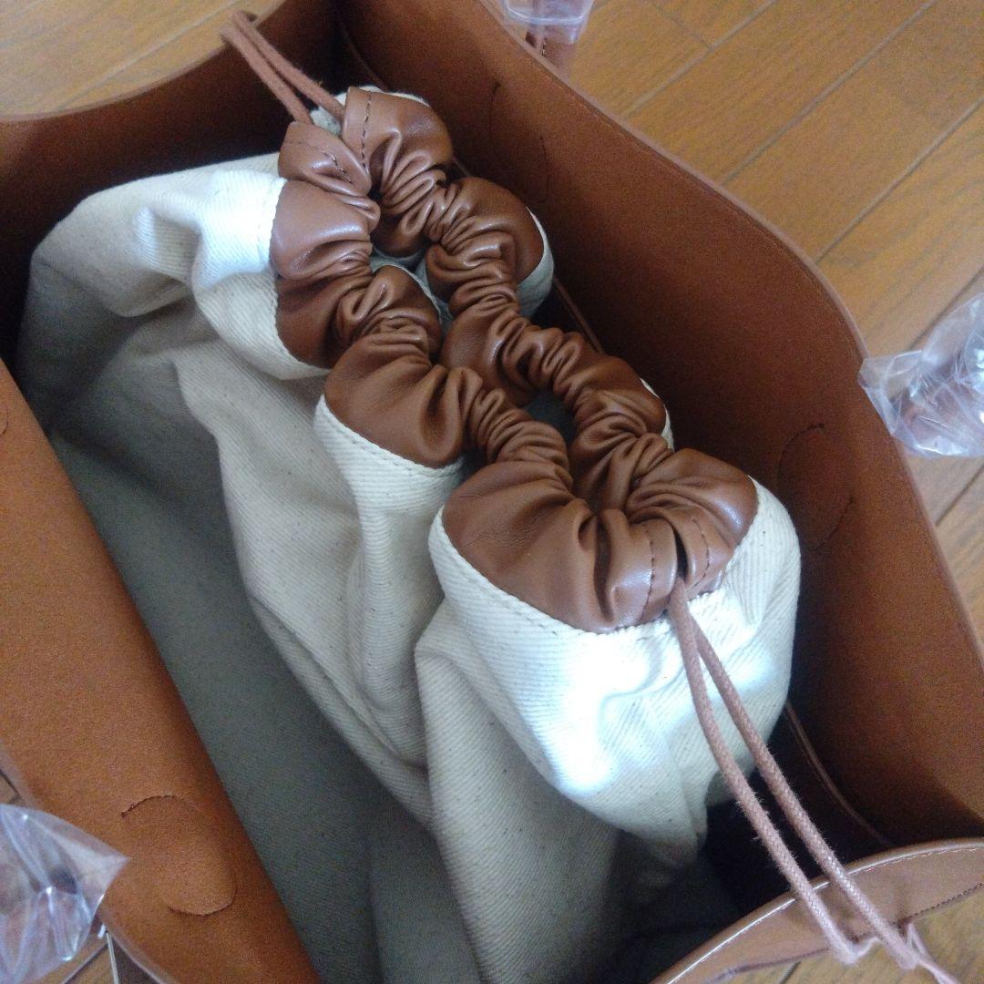 ミラオーウェンブラウン トートバッグ キャンバス内装