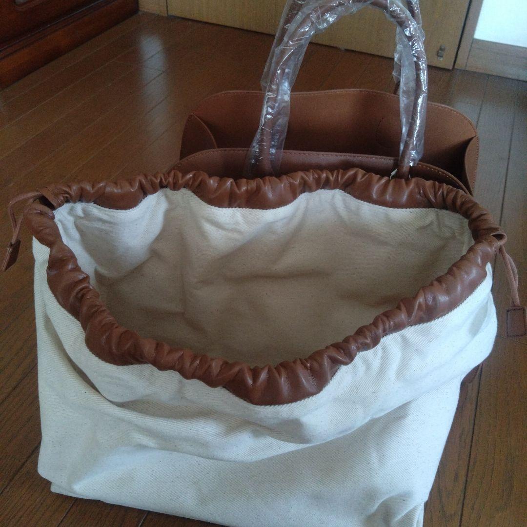 ミラオーウェンブラウン トートバッグ キャンバス内装