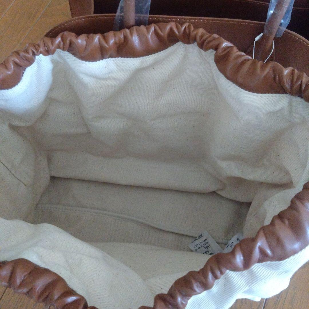 ミラオーウェンブラウン トートバッグ キャンバス内装