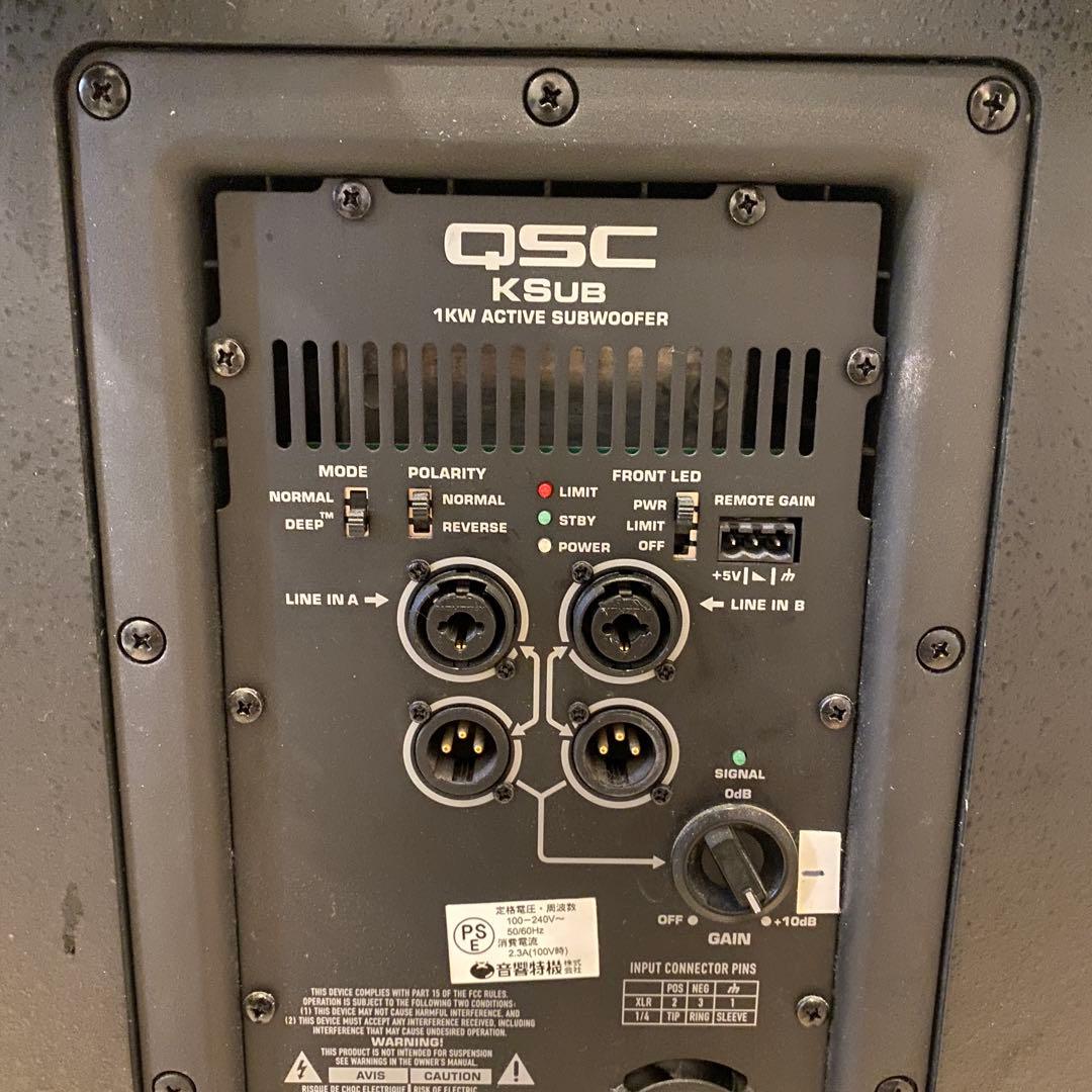 QSC (株式会社音響特機) サブウーファー　取扱説明書付き