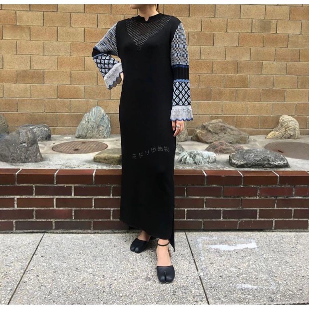 Mame Kurogouchi I-Line Knit Dress 19aw 黒
