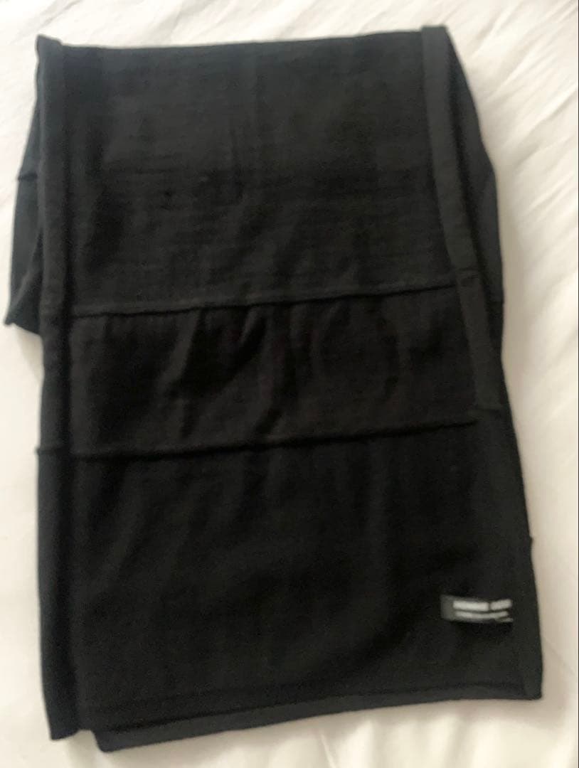 美品 コムデギャルソンオムドゥ　パッチワーク ストール マフラー 黒