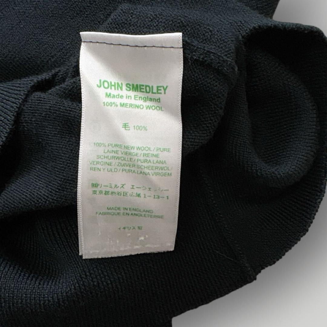 [美品 上質] JOHN SMEDLEY タートルニット ダークグリーン