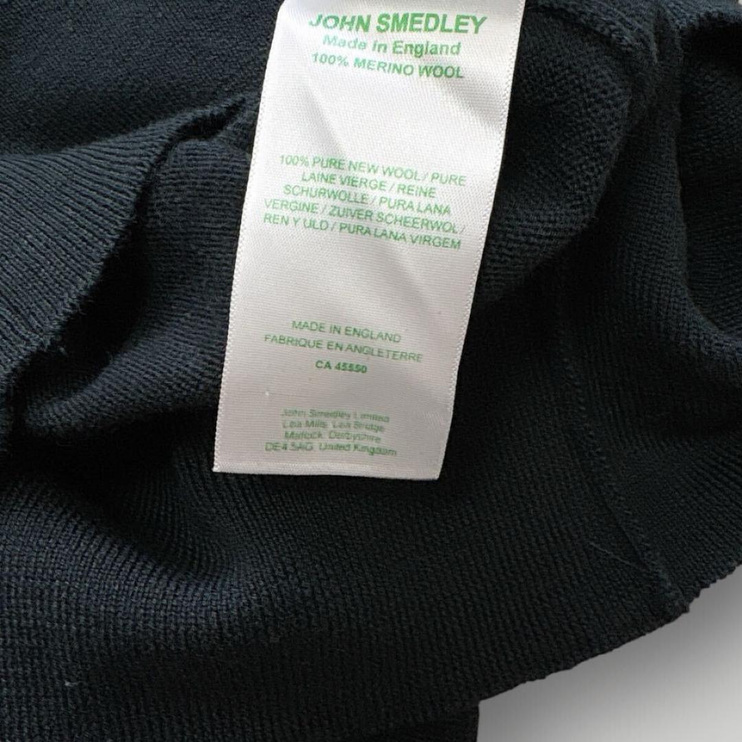 [美品 上質] JOHN SMEDLEY タートルニット ダークグリーン
