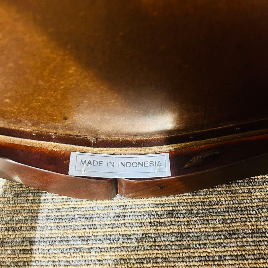 クロシオ コモ ラウンドチェスト3D ブラウン アンティーク風 サイドテーブル