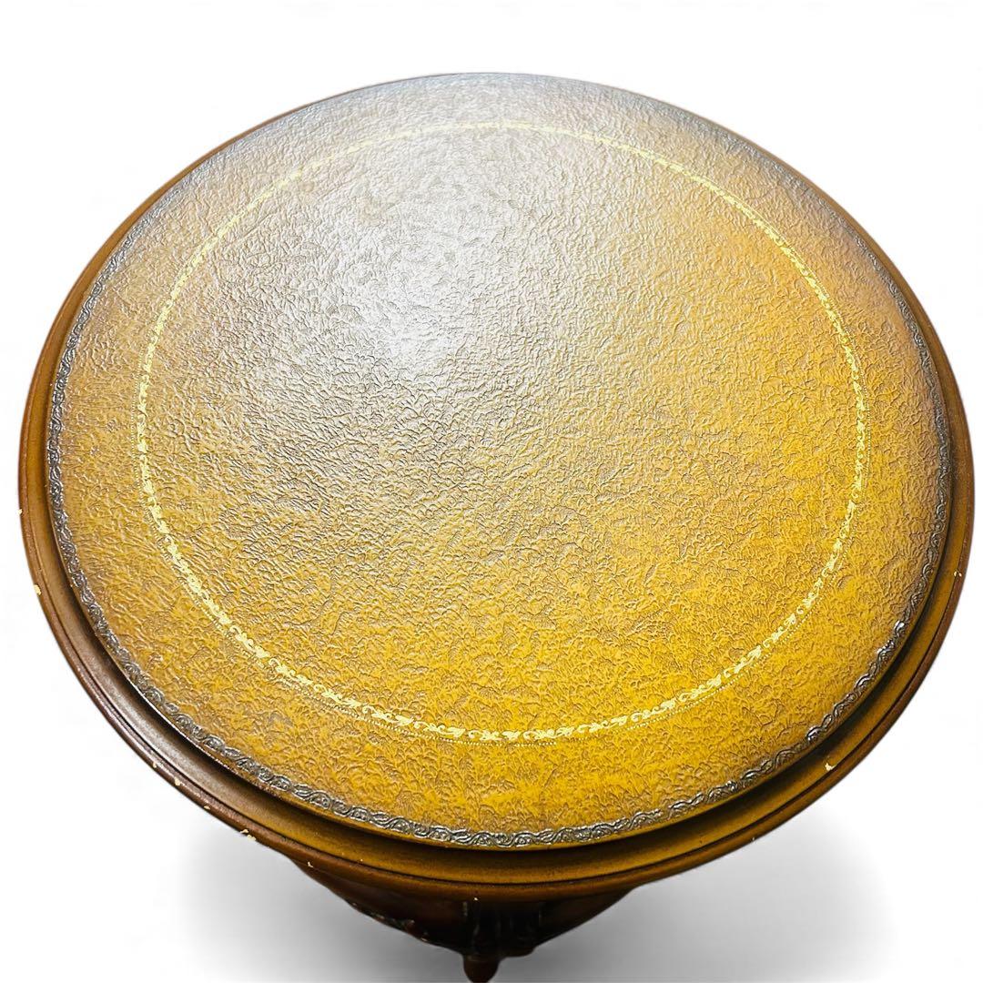 クロシオ コモ ラウンドチェスト3D ブラウン アンティーク風 サイドテーブル