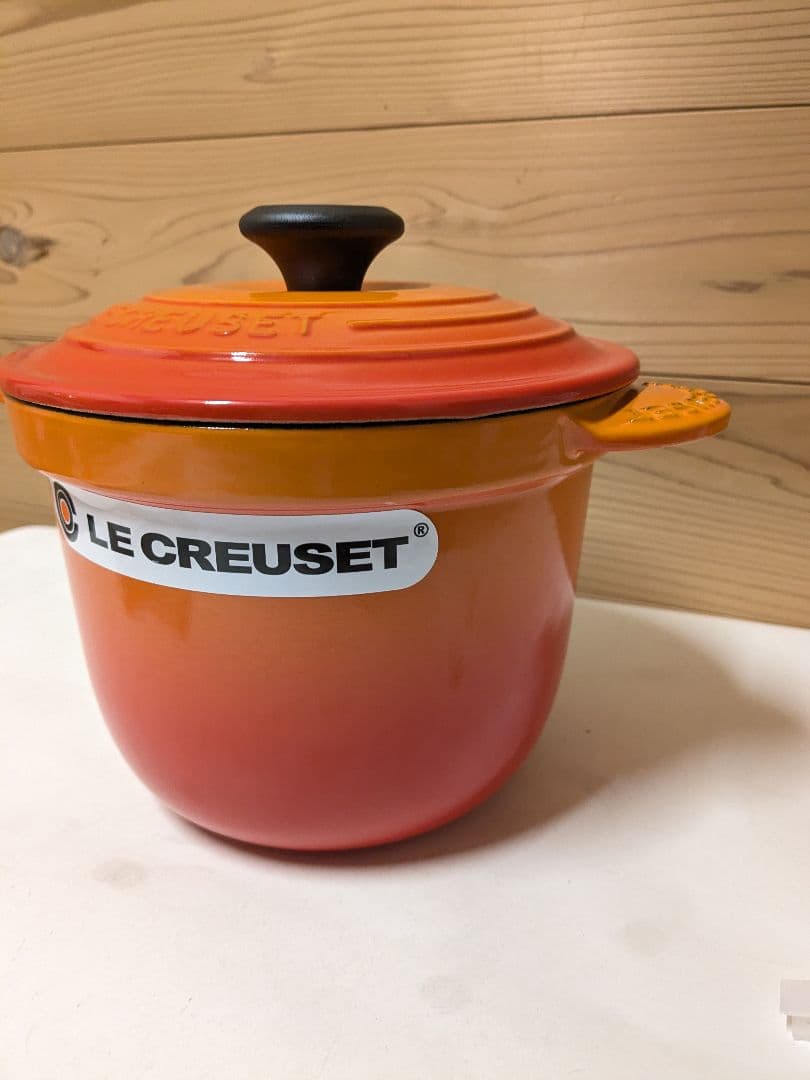 【美品】Le Creuset ル・クルーゼ　ココット・エブリィ 18 オレンジ