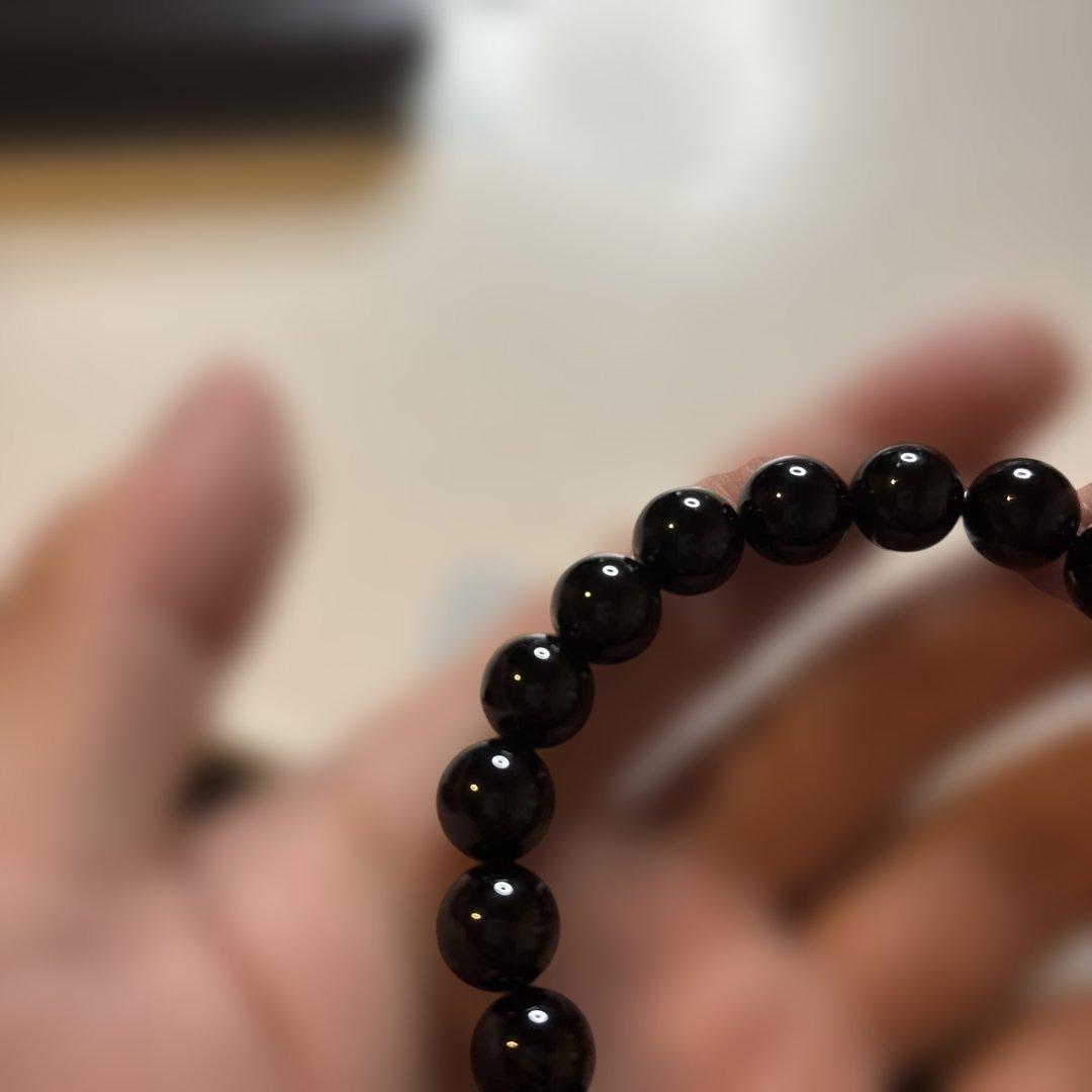 綺麗なモリオンたん！厄除け、浄化！一つあるとは便利！円周のサイズ調整可能