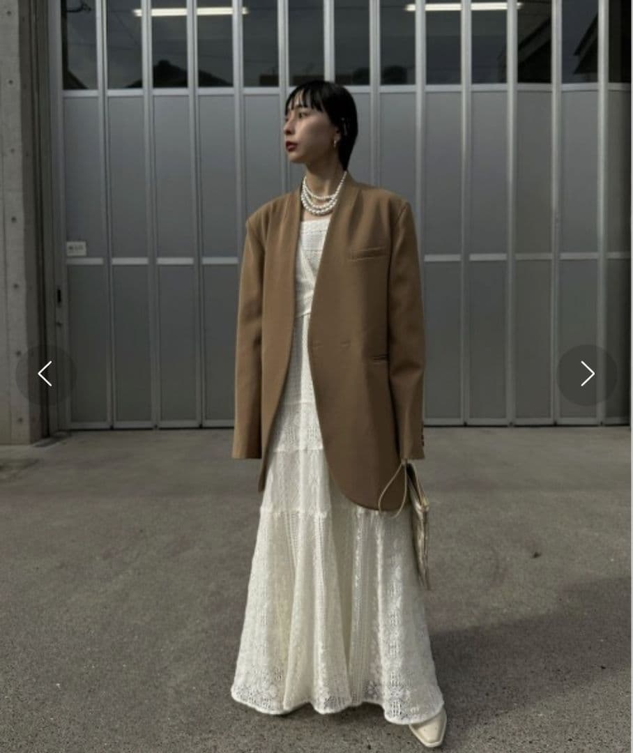 Ameri　ESSENTIAL CURVE COLLAR JACKET