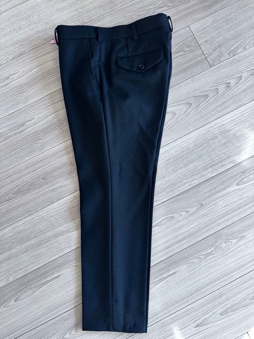 【値下げ】コムデギャルソンオムプリュス　黒 ウールスラックス スリムフィット S