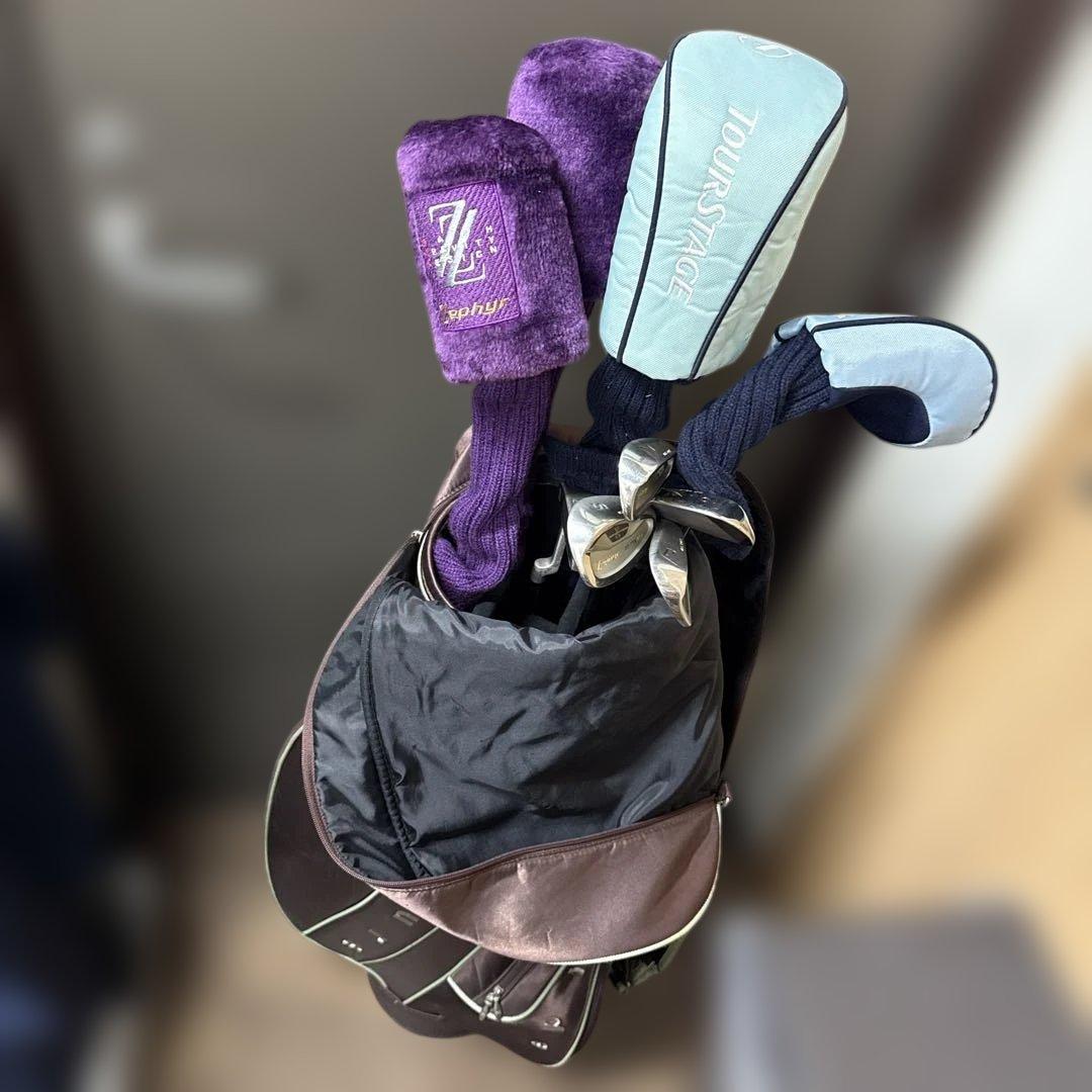 【レディース】ゴルフセット　キャディバッグ　　ドライバー　アイアン　パター