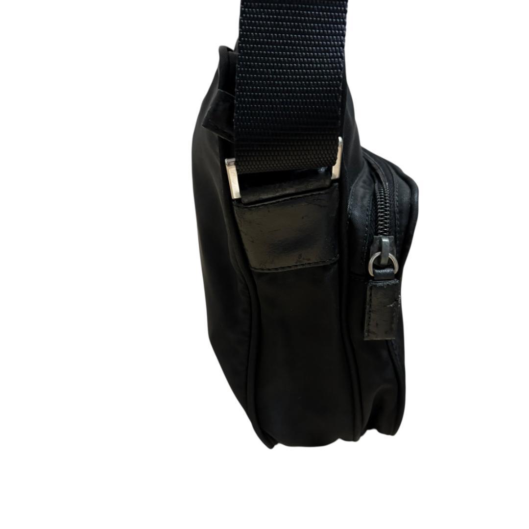 ヨ*ー様 PRADA プラダ ブラック テスート ナイロン ショルダーバッグ 正