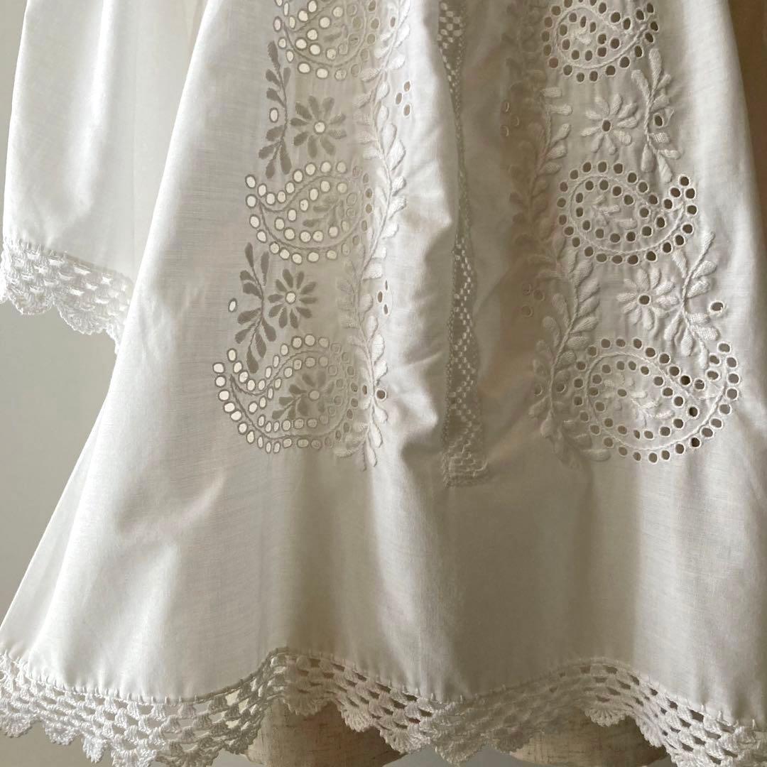 刺繍 レース チュニック euro vintage