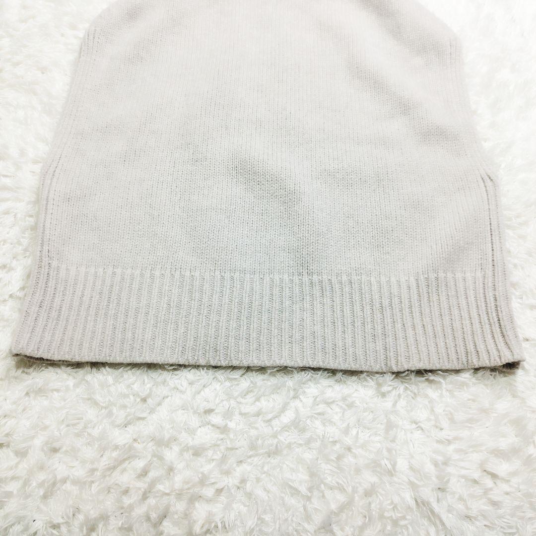 ギャルリーヴィー ファインウール ビルドネックベスト ライトグレー