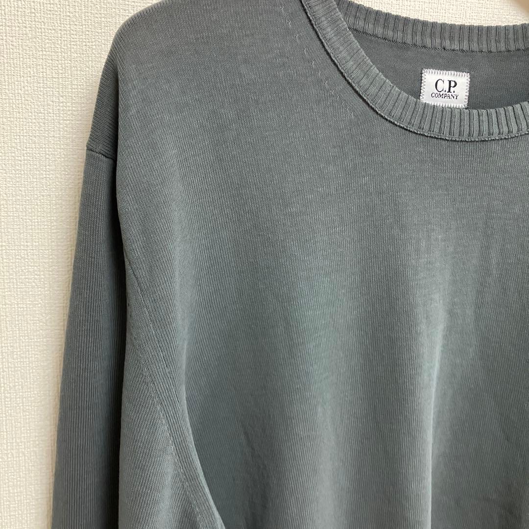 トップス C.P. COMPANY COTTON CREPE CREW NECK KNIT