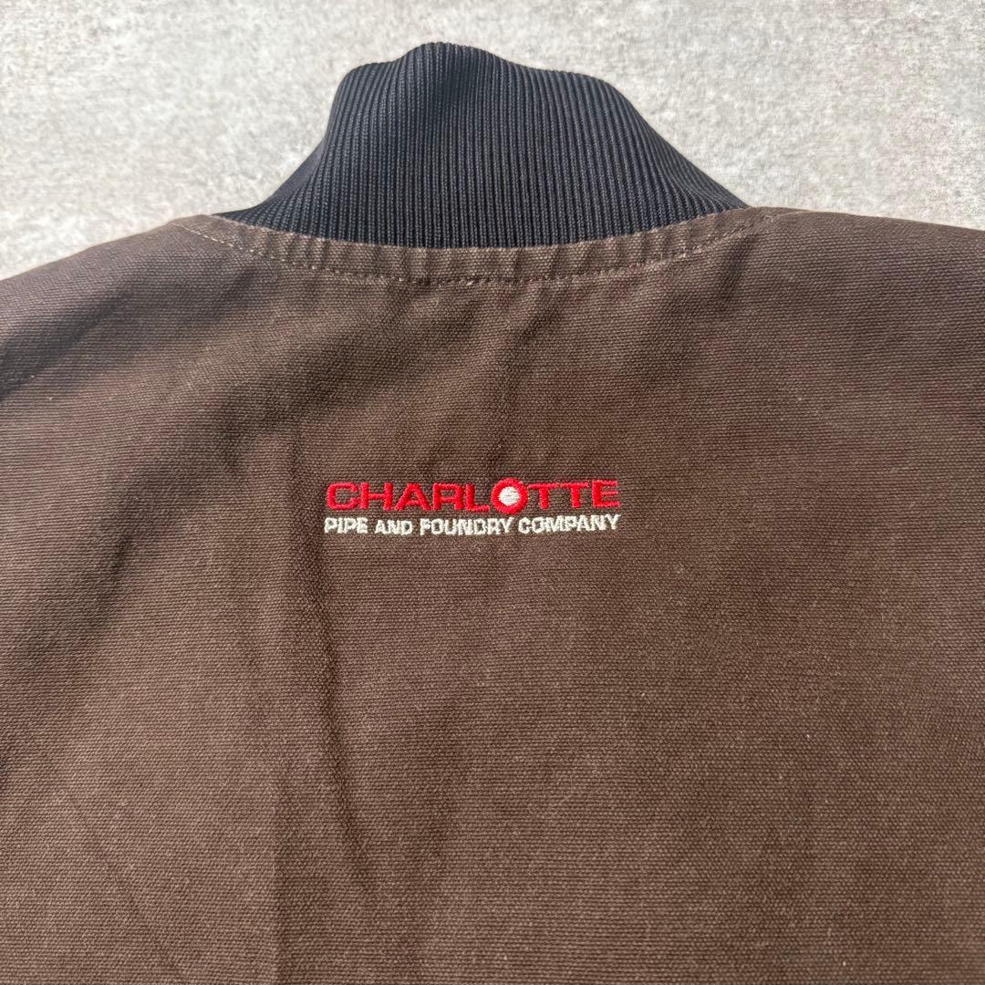 Carhartt カーハートダックベスト XL ブラウン 企業刺繍 フェード