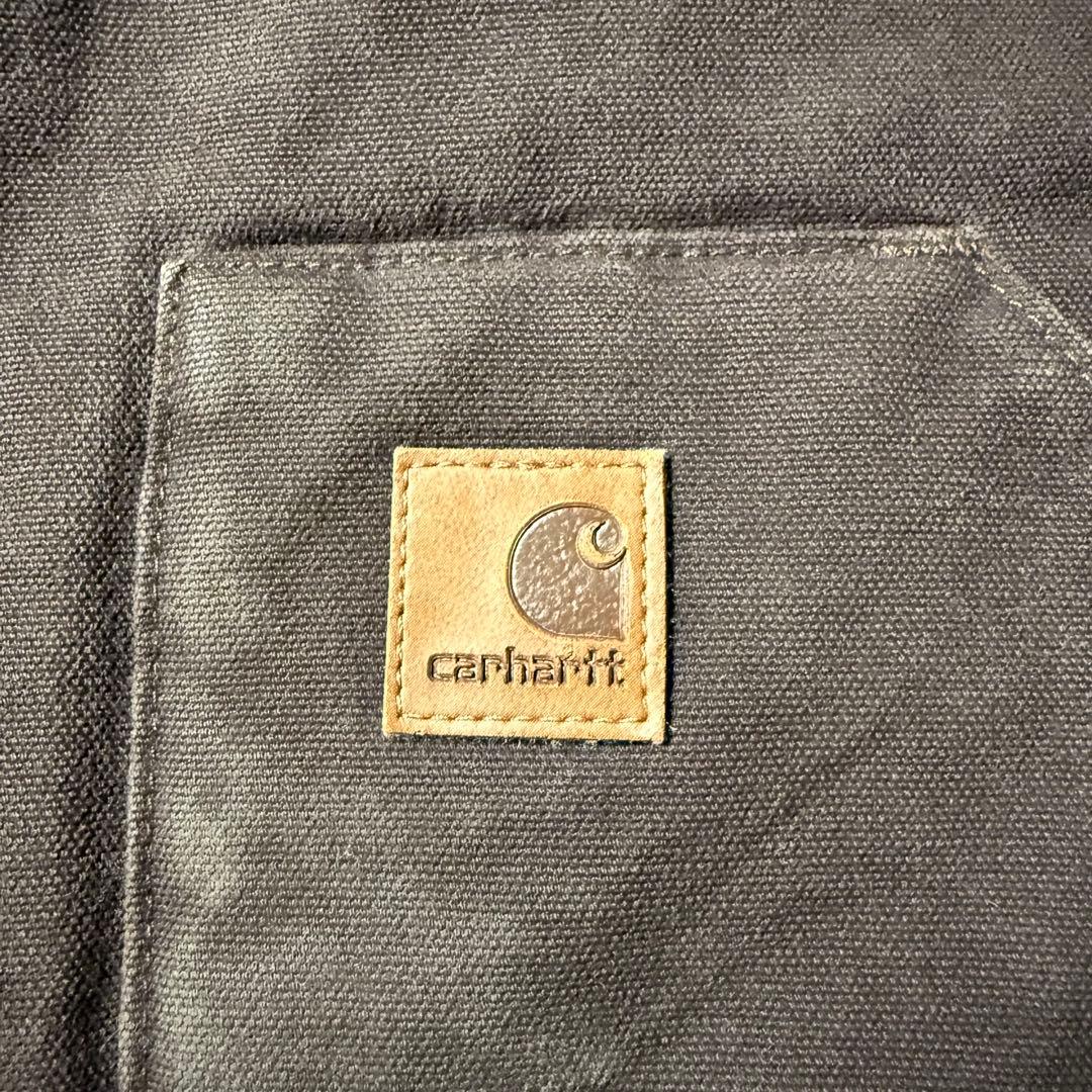 Carhartt カーハートダックベスト XL ブラウン 企業刺繍 フェード