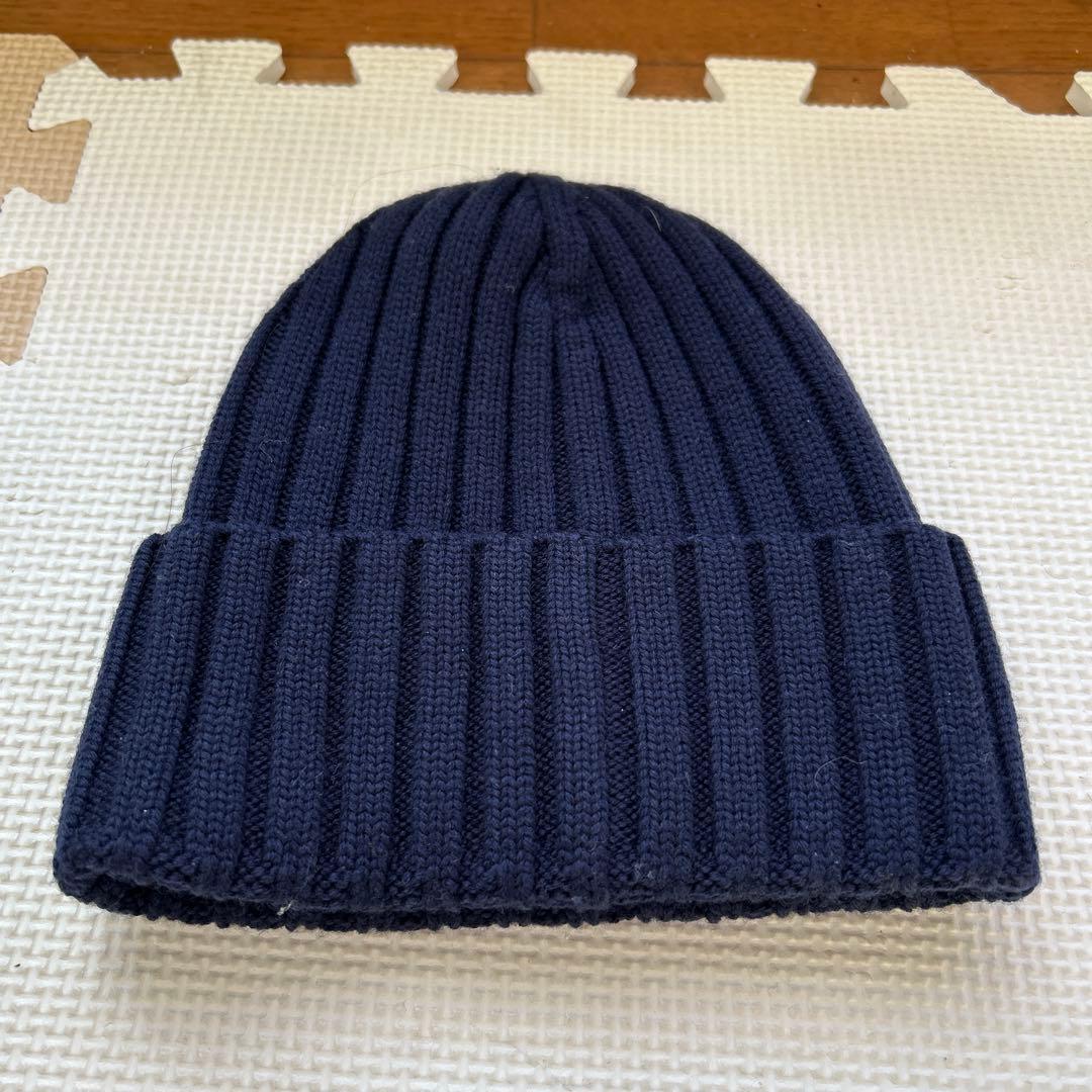 MONCLER ネイビー ニット帽 フリーサイズ新品未使用