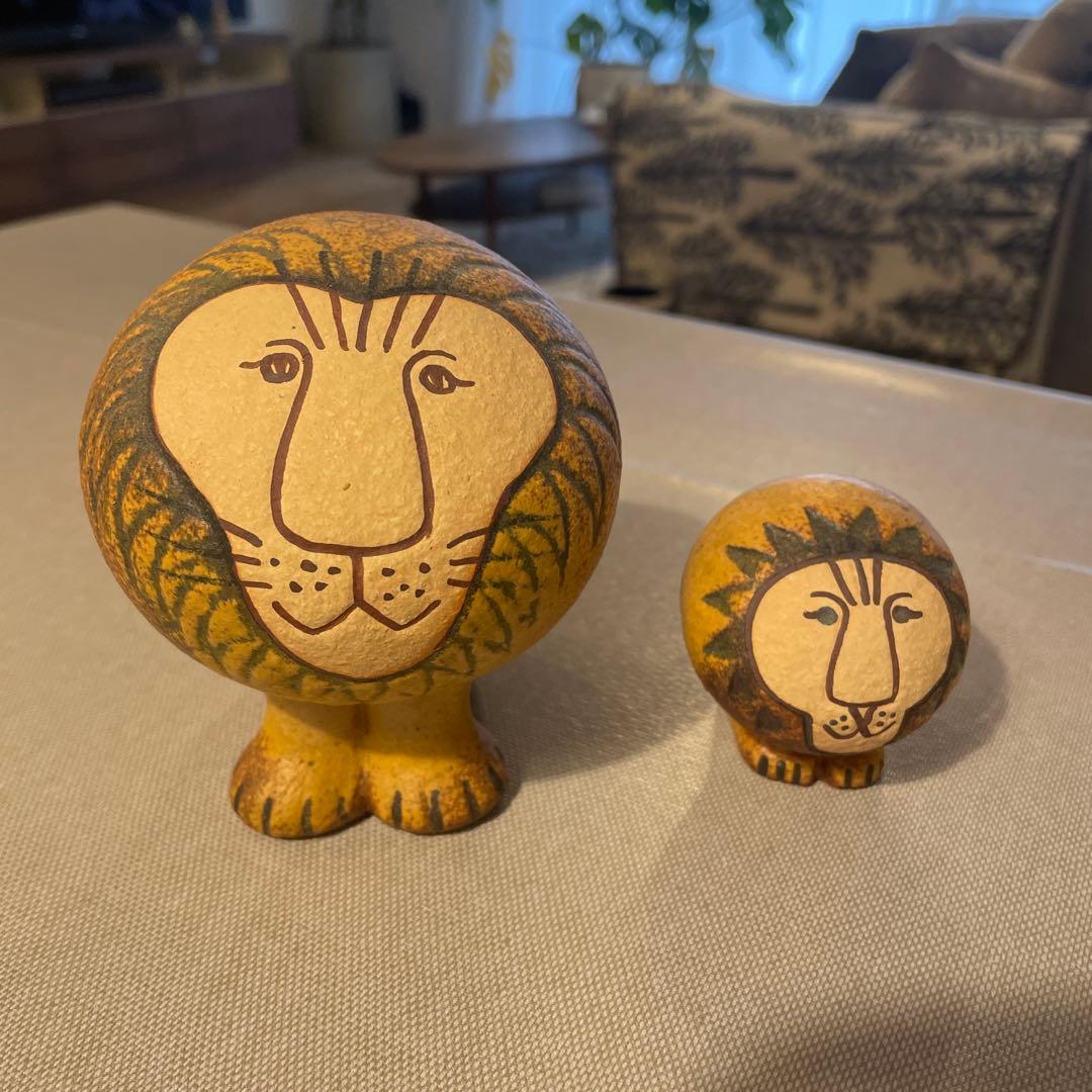 美品　リサ・ラーソン【ライオン】セミミディアム・ミニセット