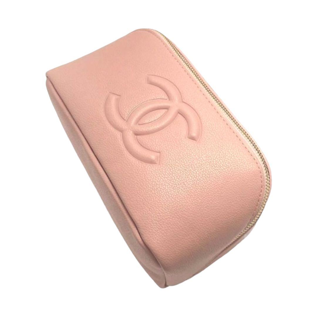 【新品未使用】 CHANEL ピンク レザー コスメポーチ