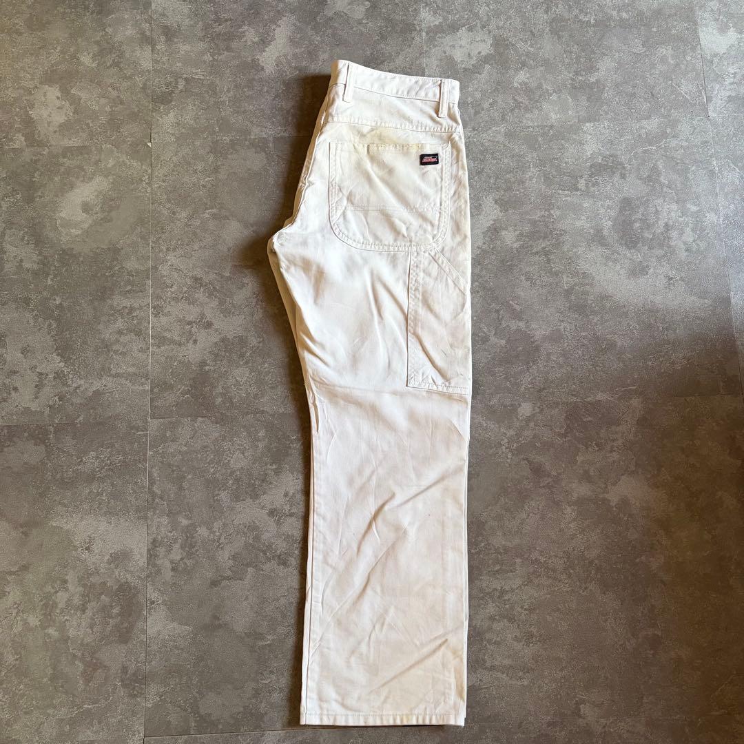 Dickies ペインターパンツ ホワイト W32 ワークパンツ ワイド 古着