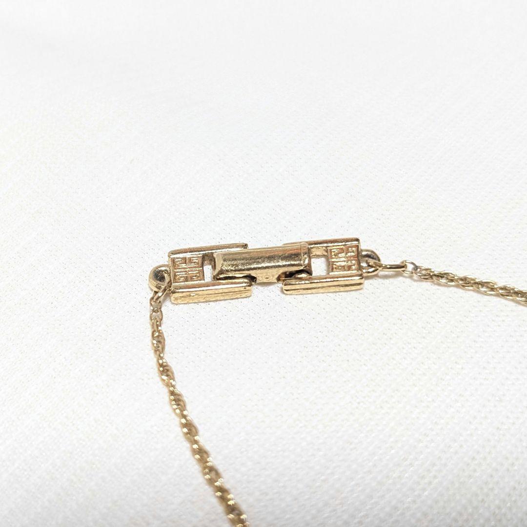 【GIVENCHY】90s~リボン付き・シグネチャーロゴネックレス　ゴールド
