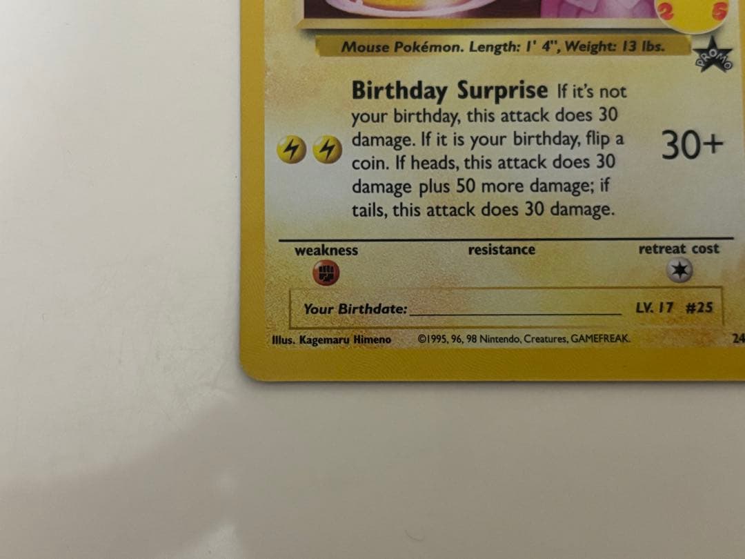 お誕生日ピカチュウ　25th 英語