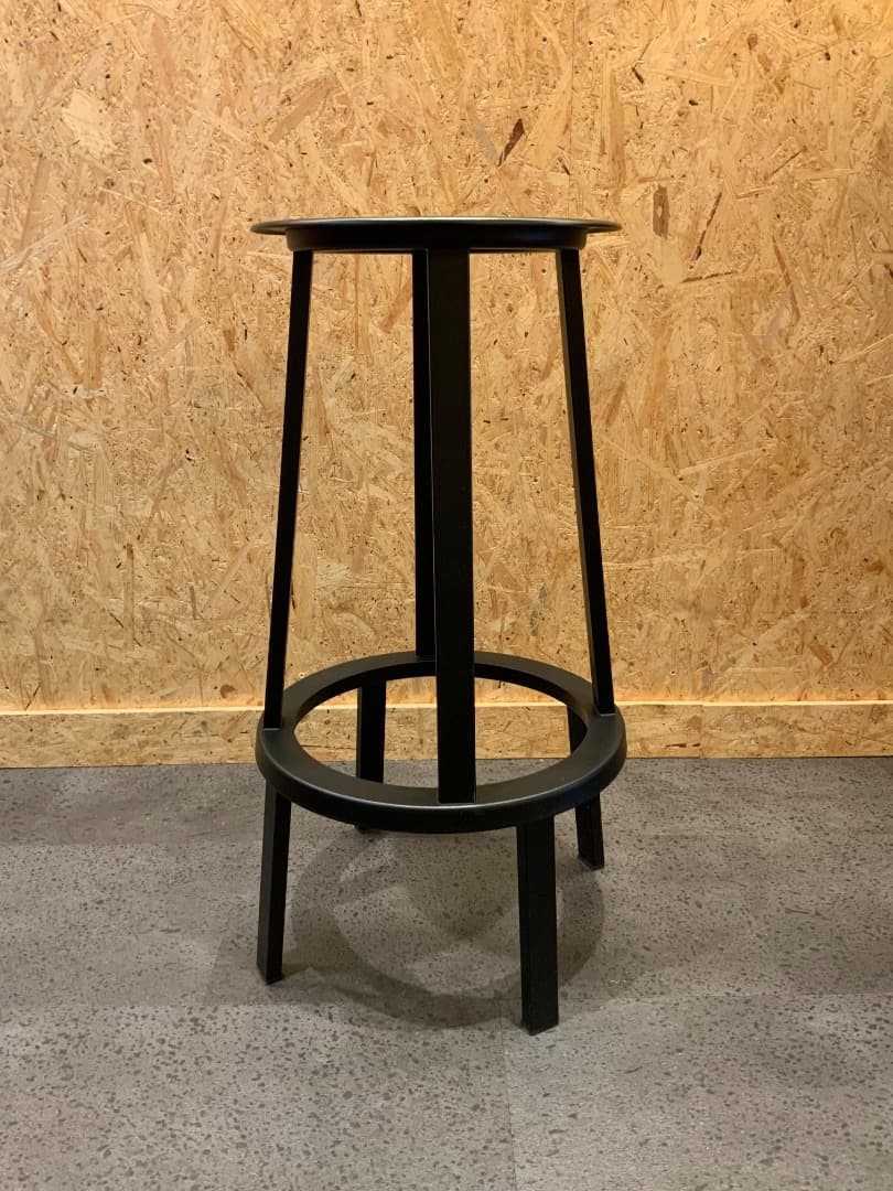 【あーる②】HAYリボルバー バースツールHIGH ブラック 76cm