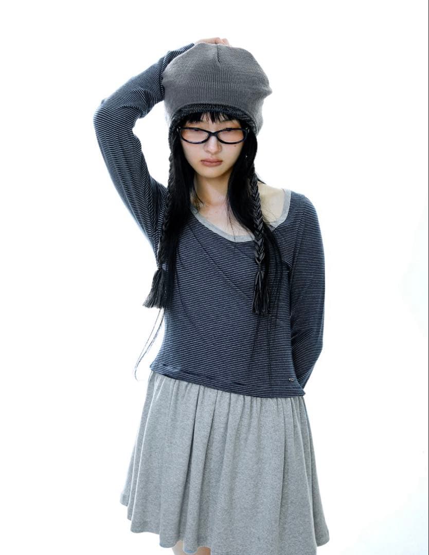 COYSEIO　STRIPE DRESS ストライプドレス　NAVY