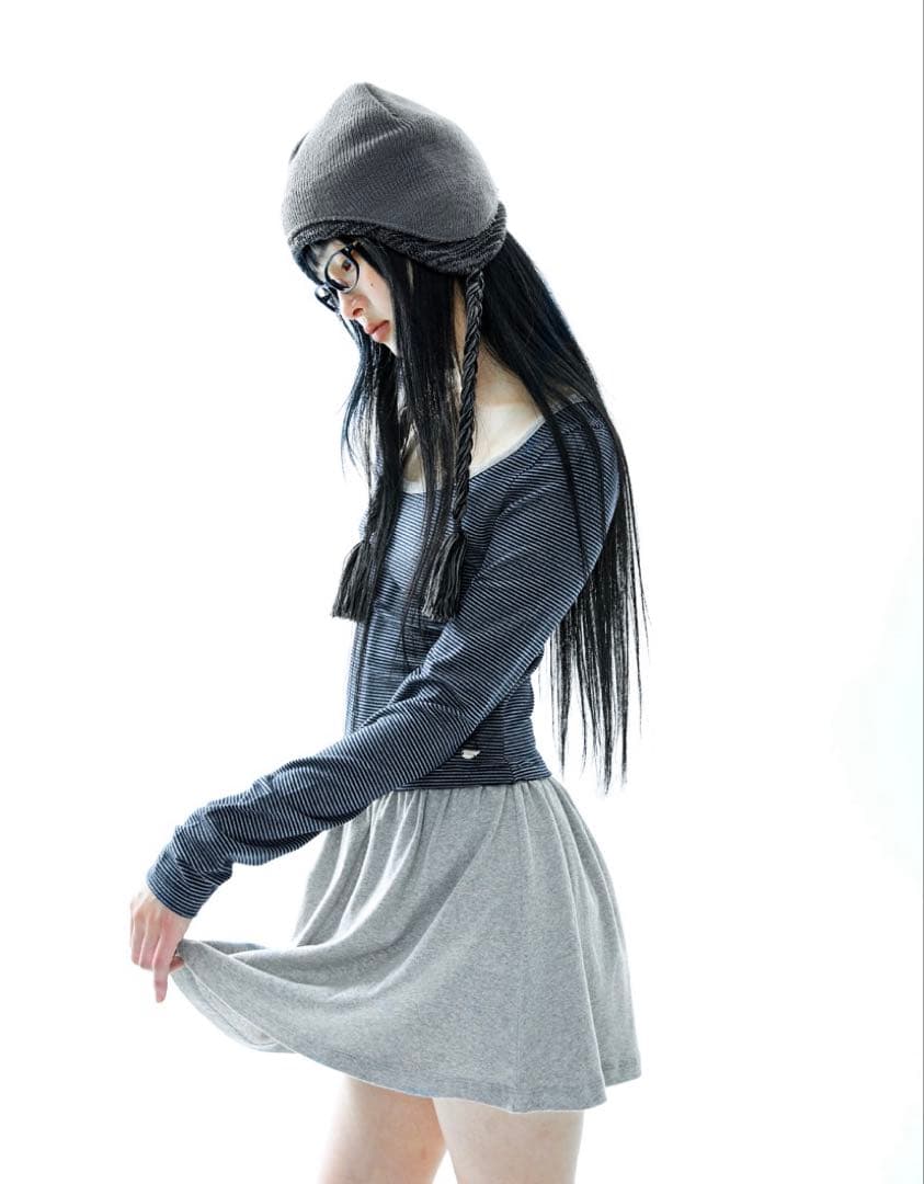 COYSEIO　STRIPE DRESS ストライプドレス　NAVY