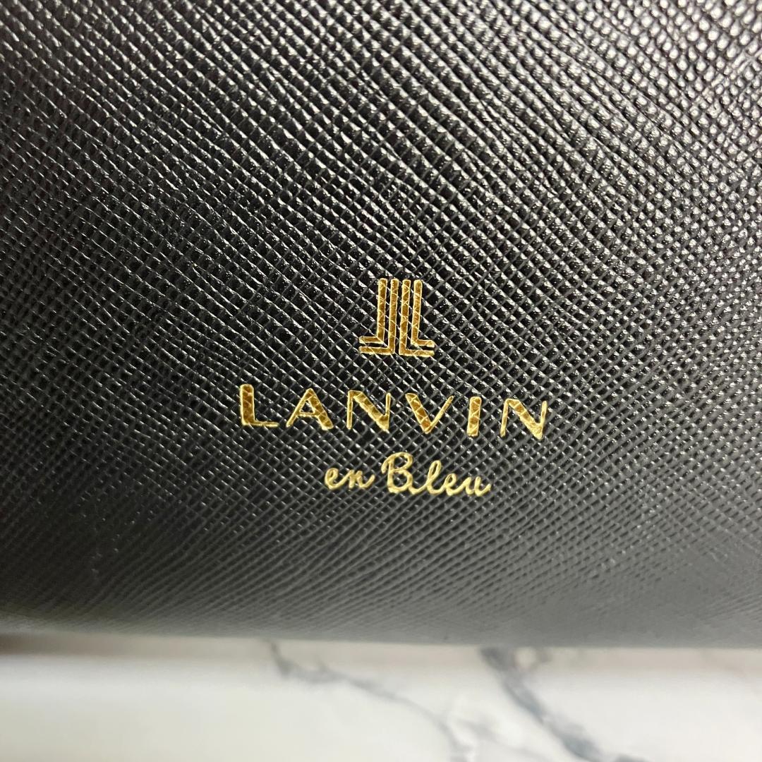 B290【極美品】LANVIN en Bleu★ビジネストートバッグ ブラック