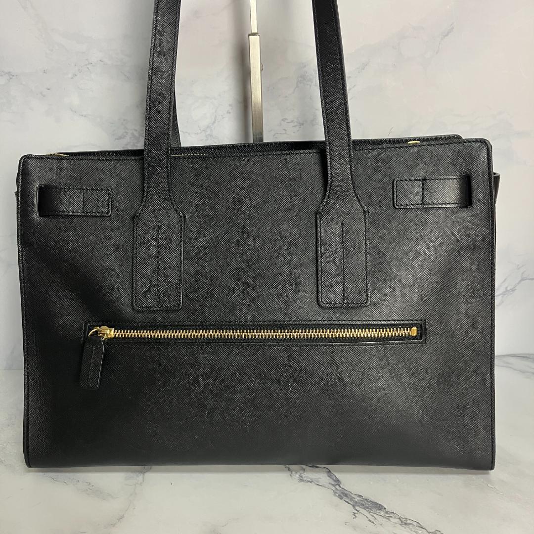B290【極美品】LANVIN en Bleu★ビジネストートバッグ ブラック