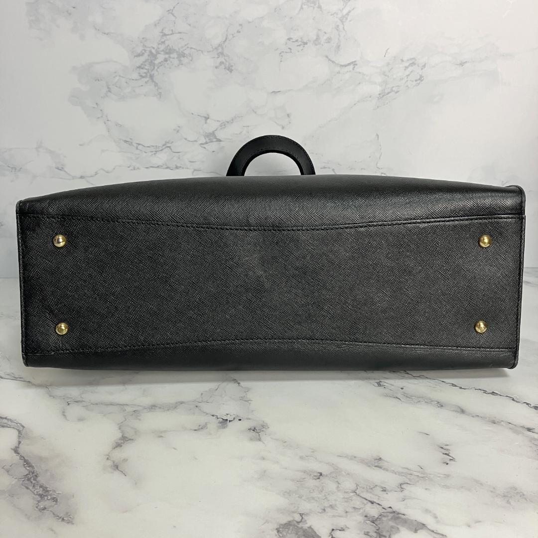 B290【極美品】LANVIN en Bleu★ビジネストートバッグ ブラック