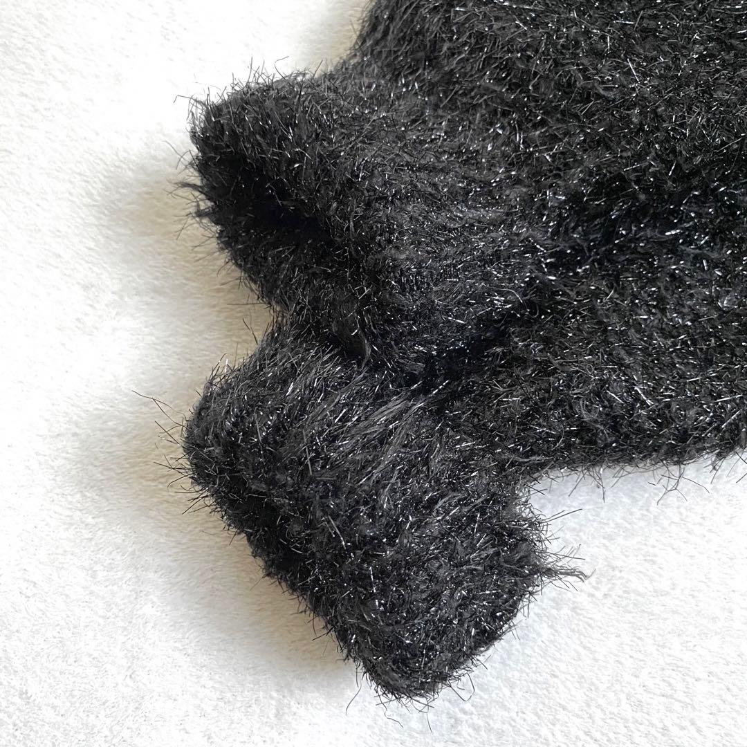 【ほぼ未使用✨】allureville シャイニーフェザーカーディガン　黒