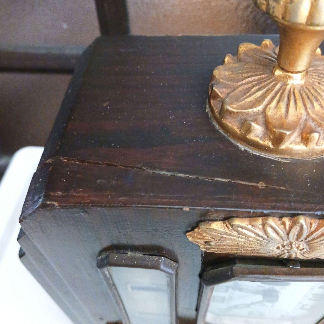 アンティーク木製置き時計