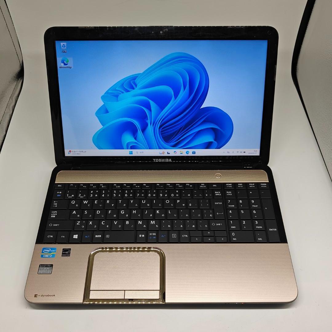 【東芝】T552 高速i7 SSD256GB 16GB ゴールド ノートPC