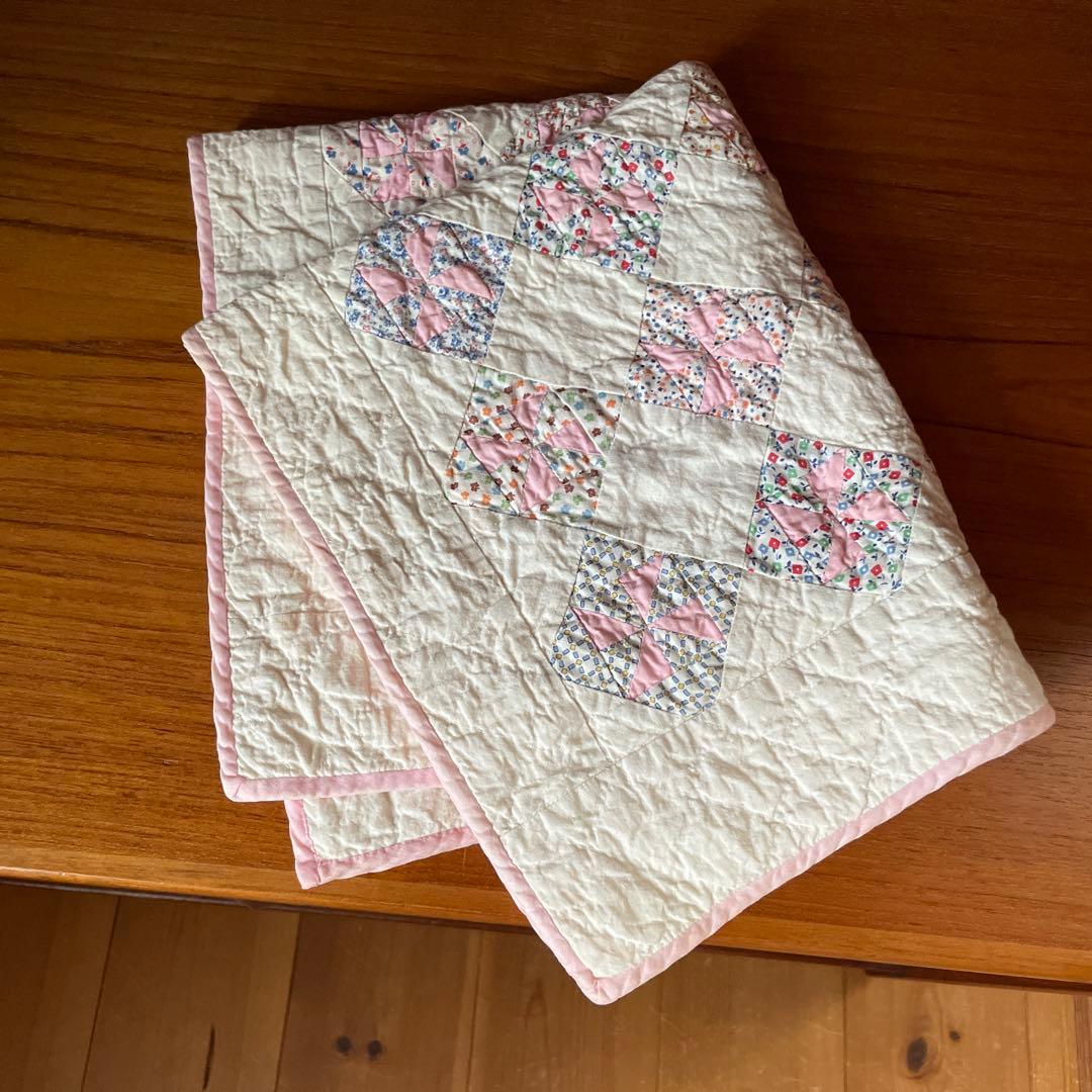 アンティークキルト ピンウィール 風車 ドールキルト ミニキルト