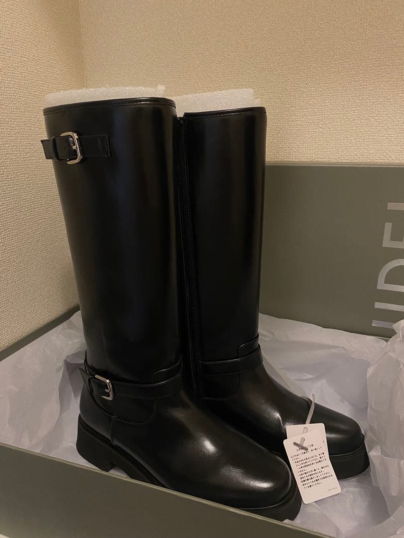 SNIDEL バリエライダースブーツ ブラック L