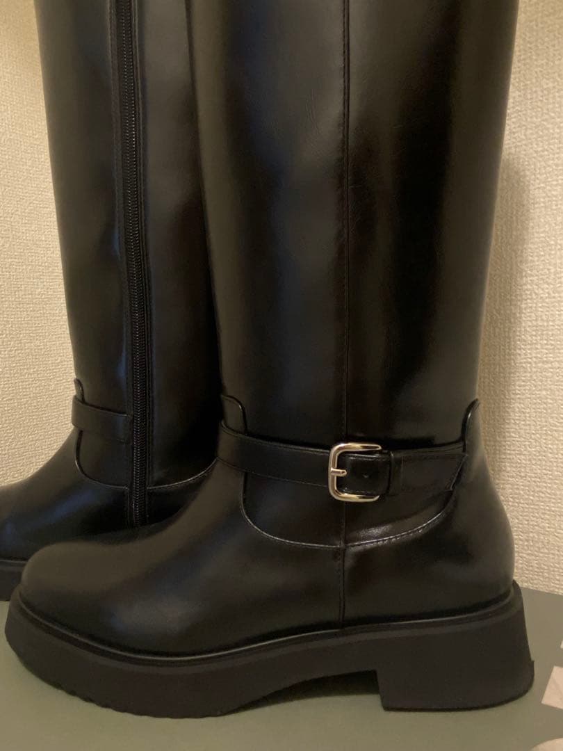 SNIDEL バリエライダースブーツ ブラック L