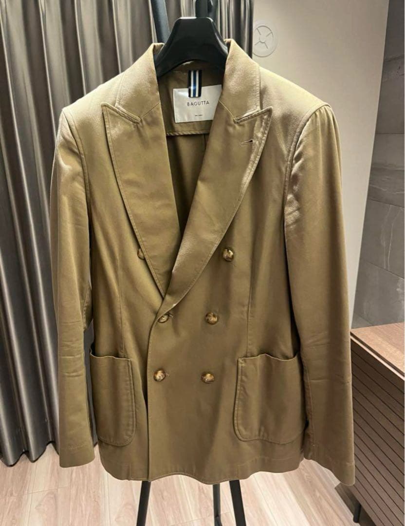イタリア【極美品】BAGUTTA バグッタ ダブルブレストジャケット48