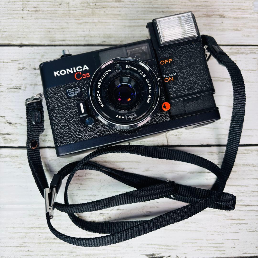 【動作良好】KONICA フィルムカメラ C35 EF