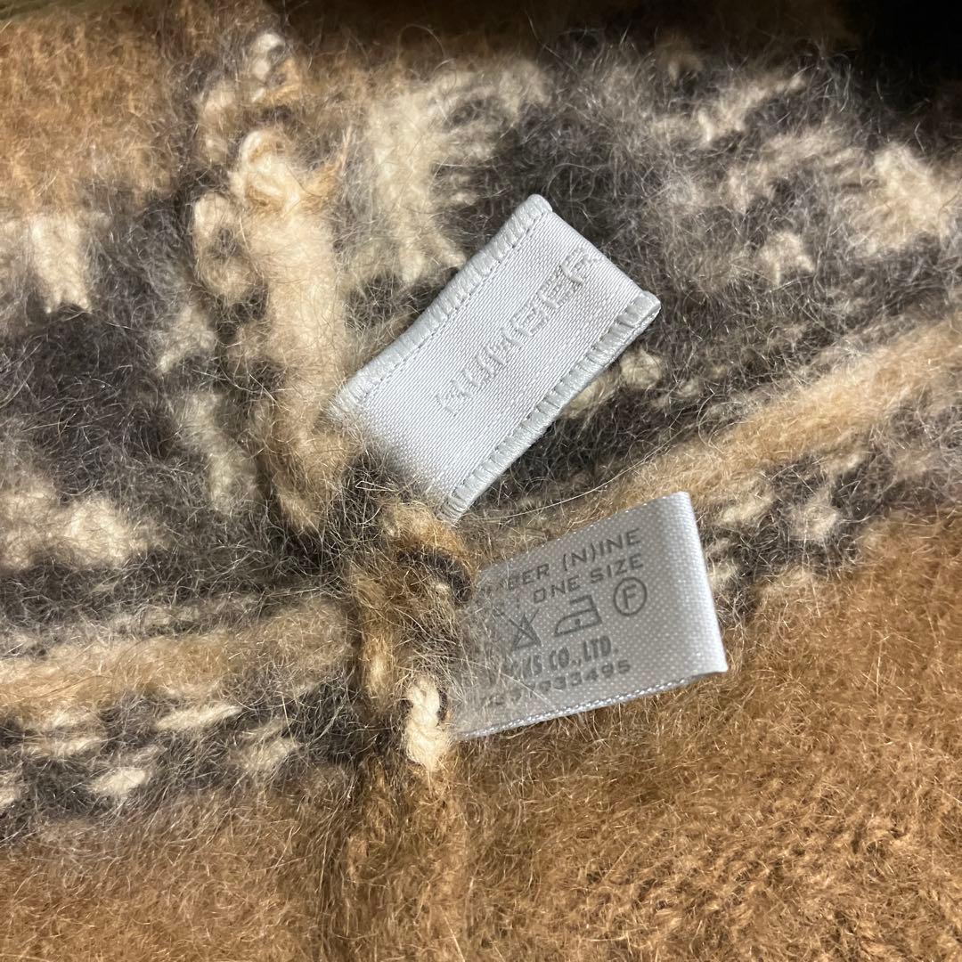 希少 ナンバーナイン 耳当て アンゴラニット